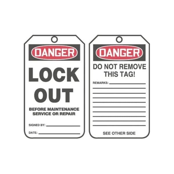 Accuform Caution, PF-Cardstock, 3-7/8 in Width, 1/4 in Height, , 5 PK MDT238PTM - main